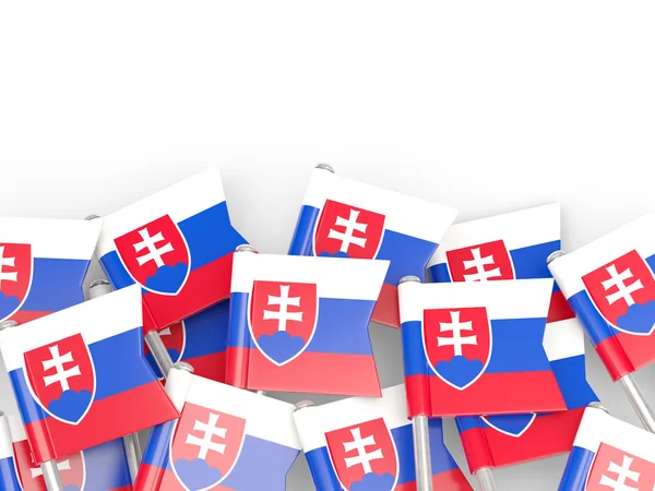 Flag pin of slovakia — Stock Photo, Image