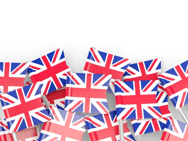 Flag pin of united kingdom — Stock Photo, Image