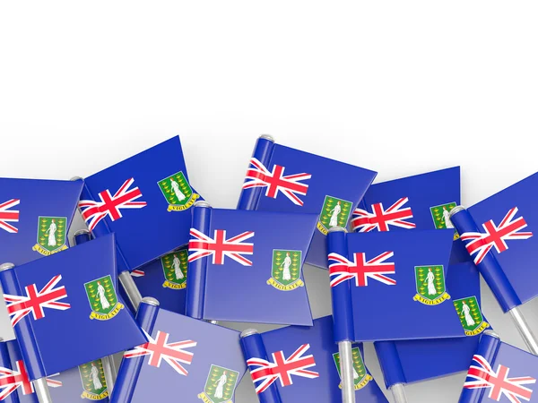 Pin de bandera de las islas vírgenes británicas — Foto de Stock