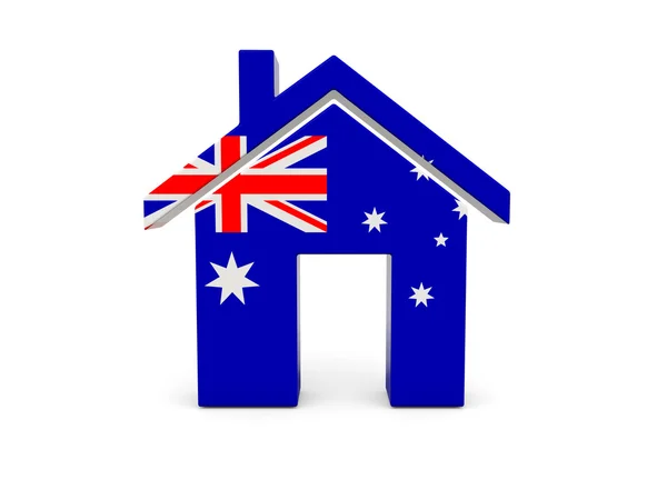 Home with flag of australia — Stock Photo, Image