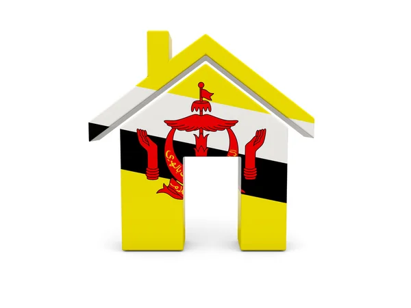 Heimat mit Flagge von Brunei — Stockfoto