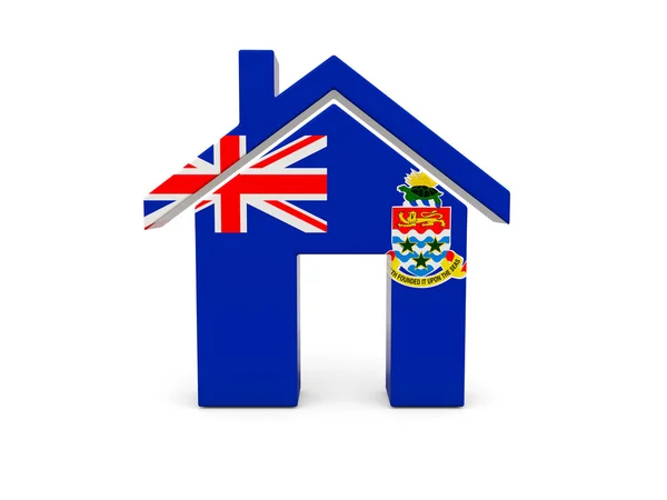 Home with flag of cayman islands — Stock Photo, Image
