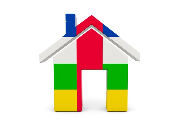 Heimat mit Flagge der Zentralafrikanischen Republik — Stockfoto