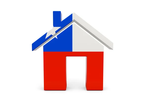 Home with flag of chile — Stock Photo, Image