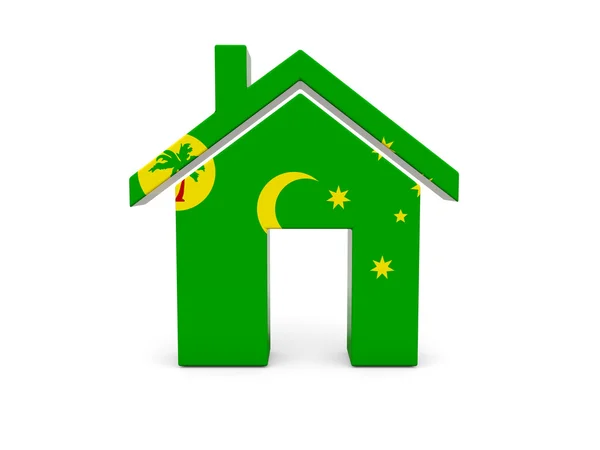 Inicio con bandera de cocos islas —  Fotos de Stock