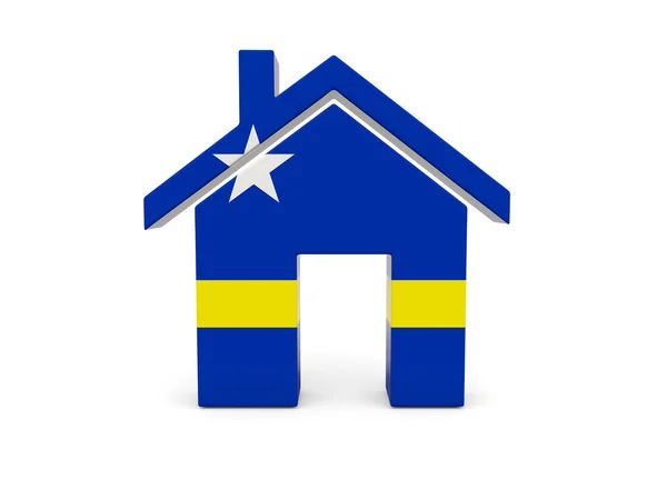 Casa con bandera de curacao —  Fotos de Stock