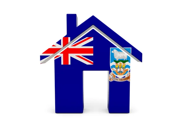Home with flag of falkland islands — Stock Photo, Image