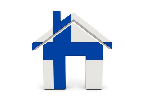 Huis met vlag van finland — Stockfoto