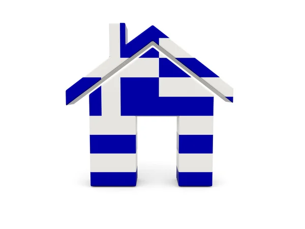 Home with flag of greece — Stock Photo, Image