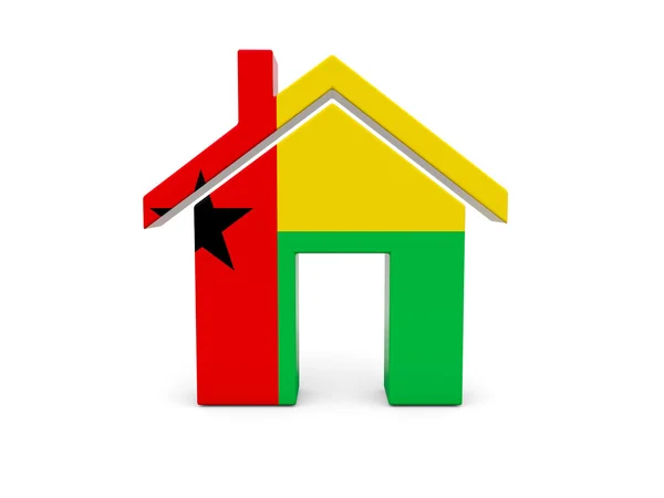 Casa com bandeira de guiné bissau — Fotografia de Stock