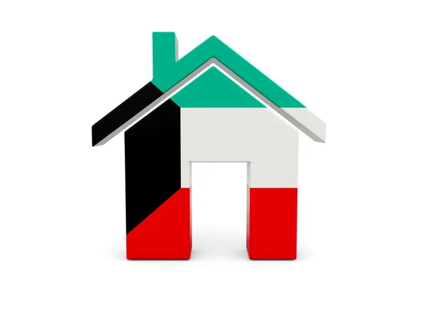 Casa con bandera de kuwait —  Fotos de Stock