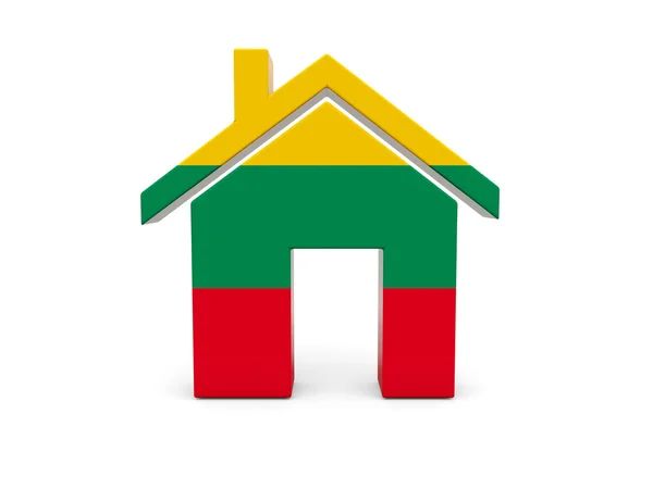 Home with flag of lithuania — Stock Photo, Image