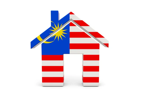 Heimat mit malaysischer Flagge — Stockfoto