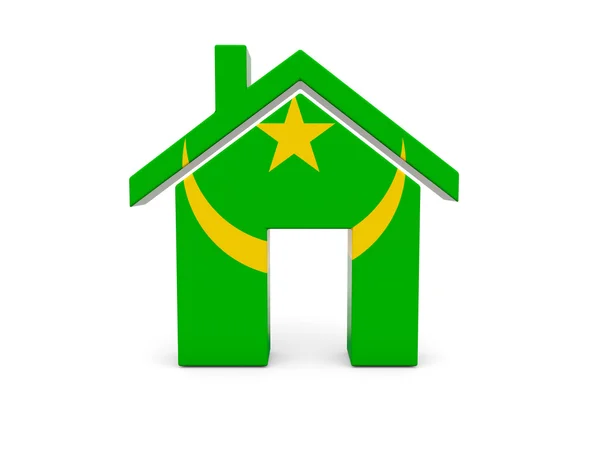Domu z flaga Mauretanii — Zdjęcie stockowe