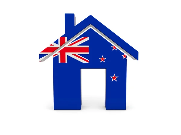Home with flag of new zealand — Stock Photo, Image