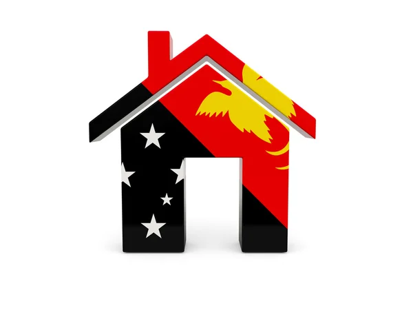 Inicio con bandera de papua nueva guinea —  Fotos de Stock