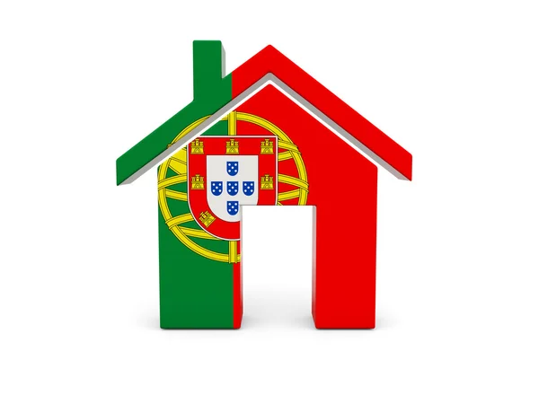 Casa con bandiera di Portogallo — Foto Stock