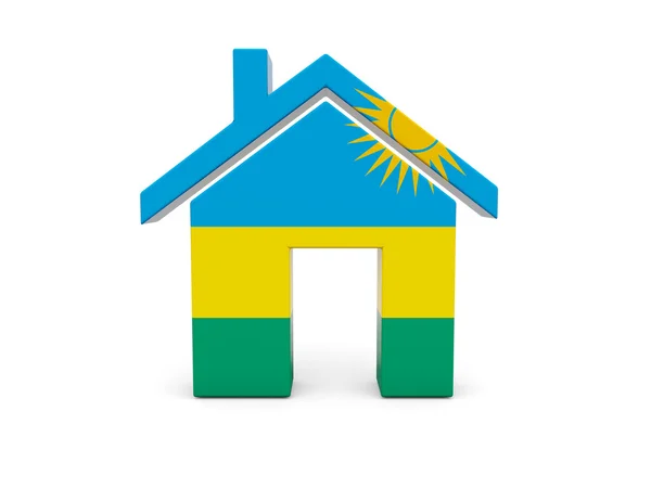 Inicio con bandera de Ruanda —  Fotos de Stock
