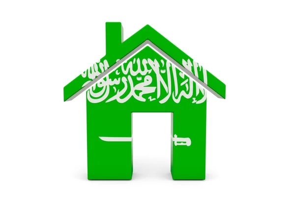 Huis met vlag van Saoedi-Arabië — Stockfoto