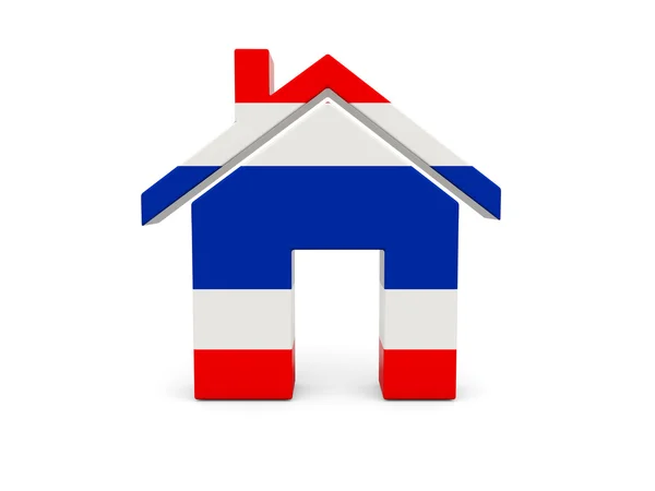 Huis met vlag van thailand — Stockfoto