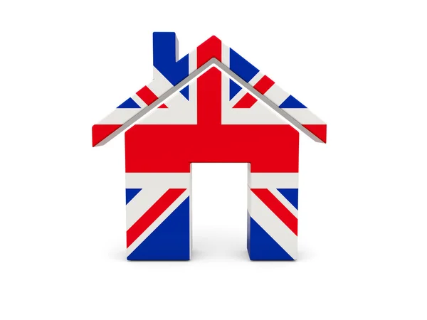 Home with flag of united kingdom — Stock Photo, Image