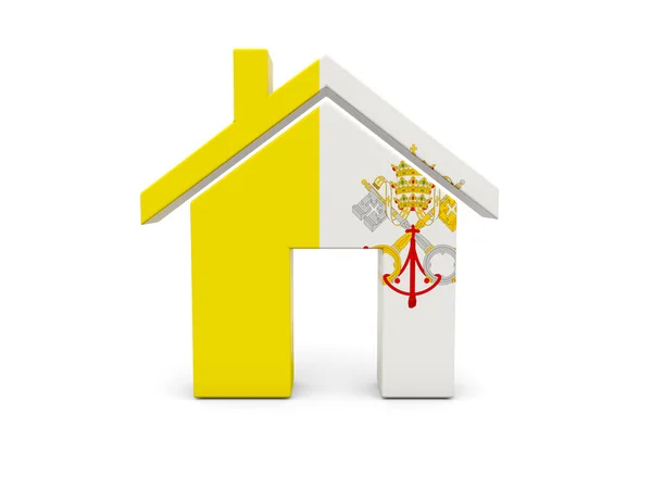 Home with flag of vatican city — Stock Photo, Image