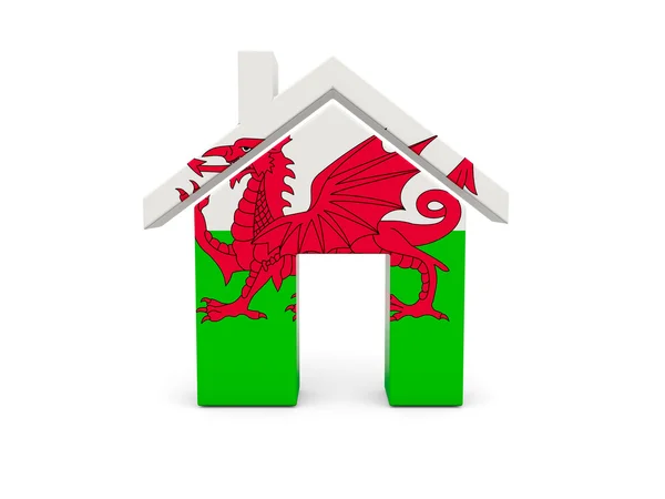 Home with flag of wales — Stock Photo, Image