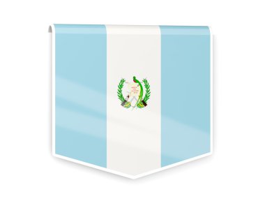 Flag label of guatemala clipart
