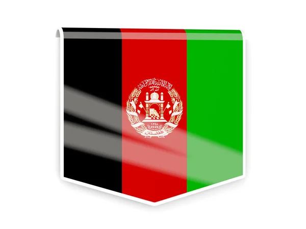 Ετικέτα σημαία του Αφγανιστάν — Φωτογραφία Αρχείου