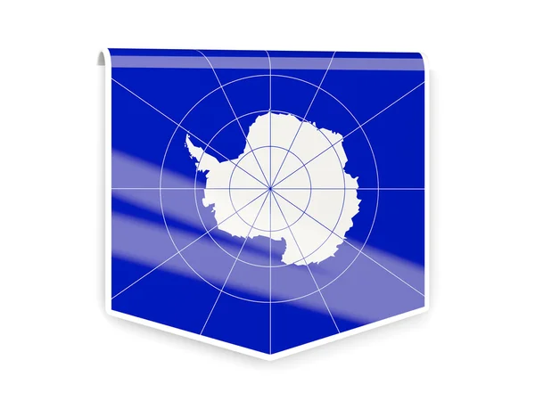 Flag label of antarctica — Stock Photo, Image