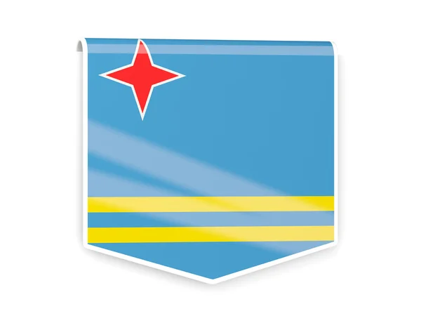 Flag label of aruba — Stock Photo, Image