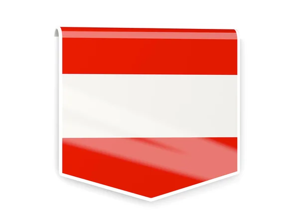 Flag label of austria — Stock Photo, Image