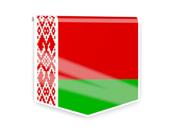 Etiqueta de la bandera del belarus —  Fotos de Stock