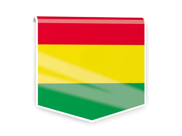 Flagga etikett i bolivia — Stockfoto