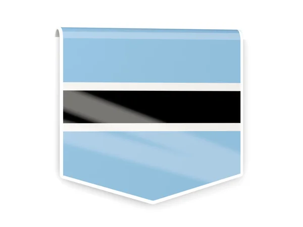Flag label of botswana — Stock Photo, Image
