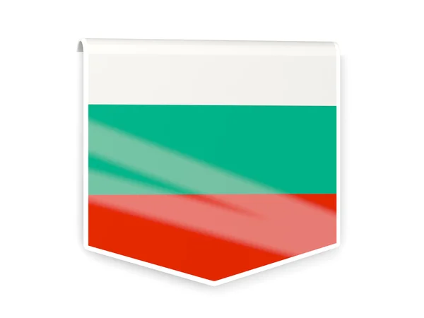 Etiqueta de la bandera de bulgaria —  Fotos de Stock