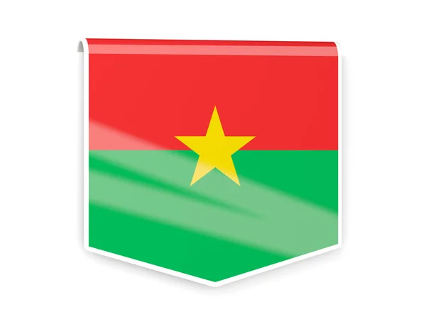 Étiquette drapeau de burkina faso — Photo