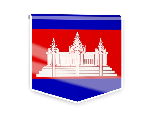 Flaggenschild Kambodschas — Stockfoto