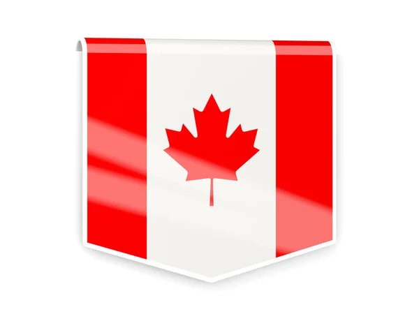 Label van de vlag van canada — Stockfoto