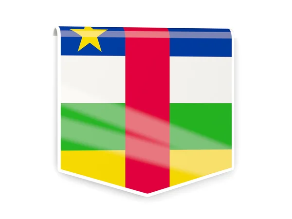 Rótulo da bandeira da República Centro-Africana — Fotografia de Stock