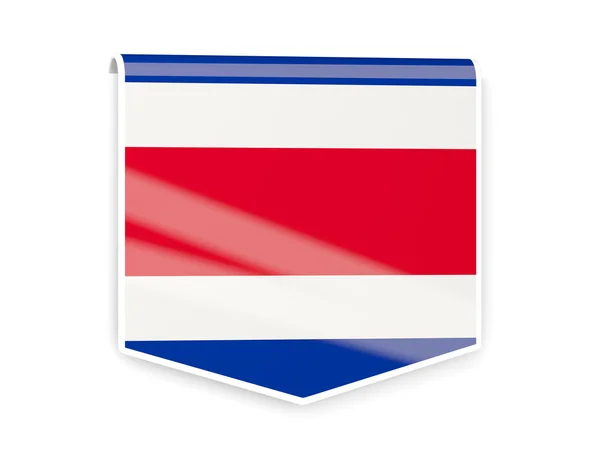 Flagga etikett i costa rica — Stockfoto