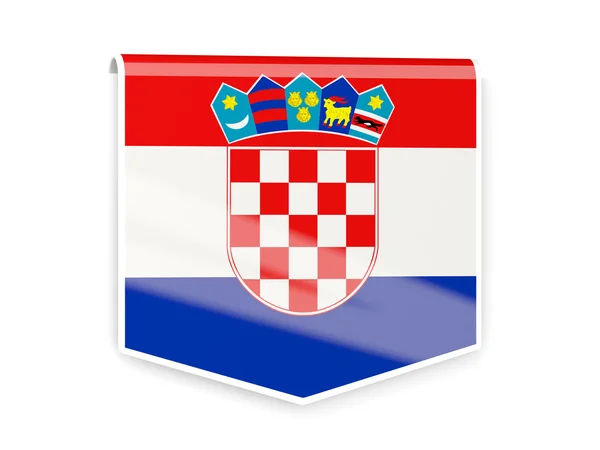 Étiquette drapeau de la croatie — Photo