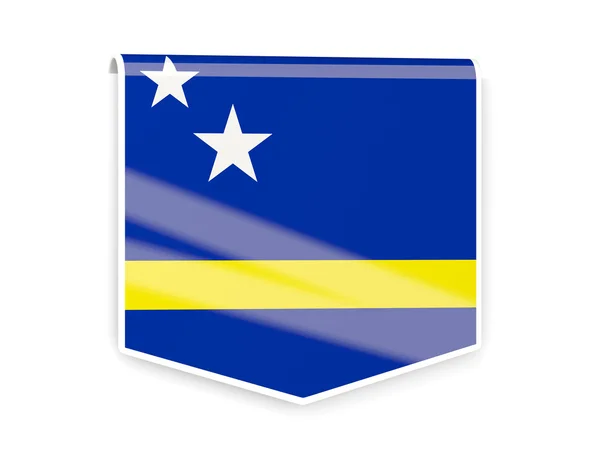 Flag label of curacao — Stock Photo, Image