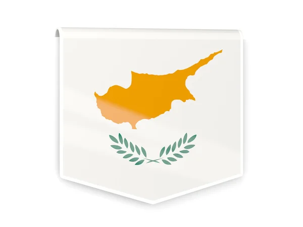 Etiqueta de la bandera de cyprus — Foto de Stock