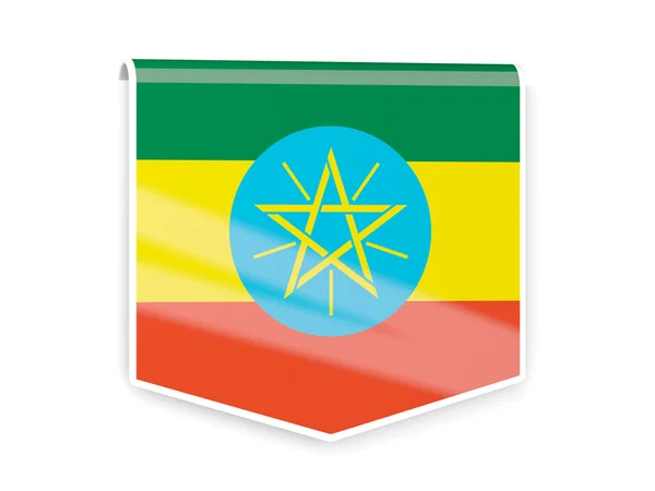 Etiyopya bayrağı etiket — Stok fotoğraf