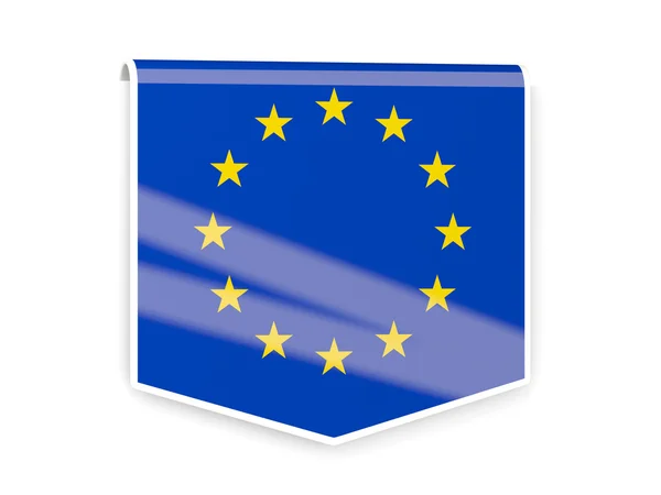 Flagga etiketten för Europeiska unionen — Stockfoto