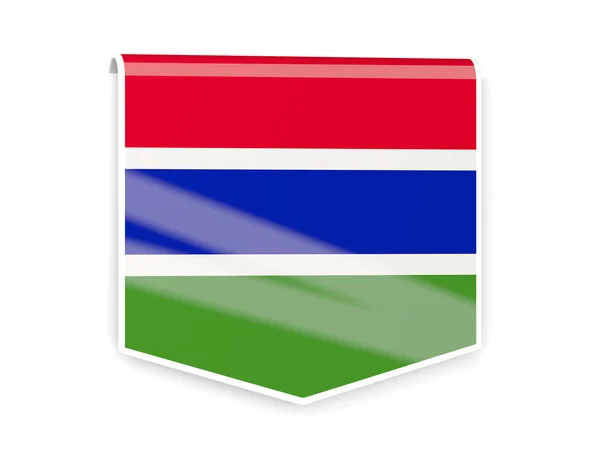Flag label of gambia — Stock Photo, Image