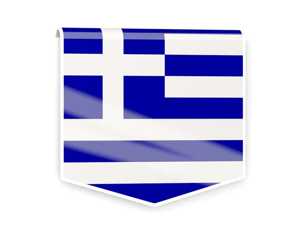 Flag label of greece — Stock Photo, Image