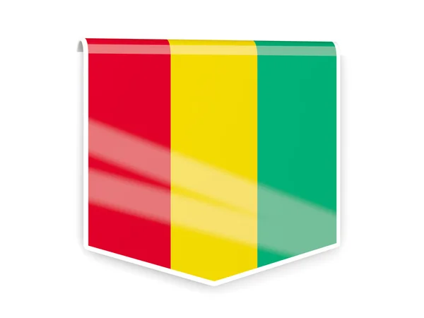 Flag label of guinea — Stock Photo, Image