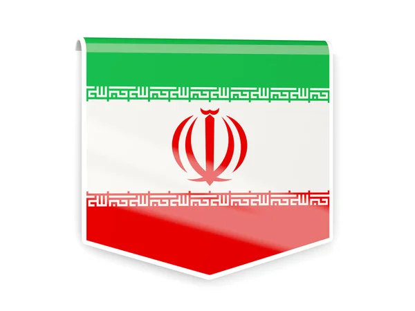 Flag label of iran — Stock Photo, Image